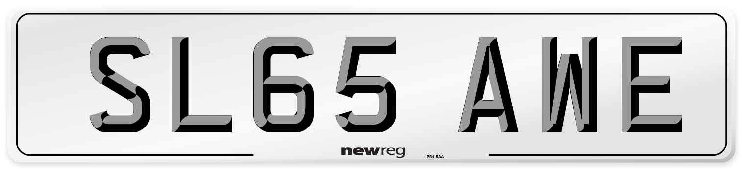 SL65 AWE Number Plate from New Reg